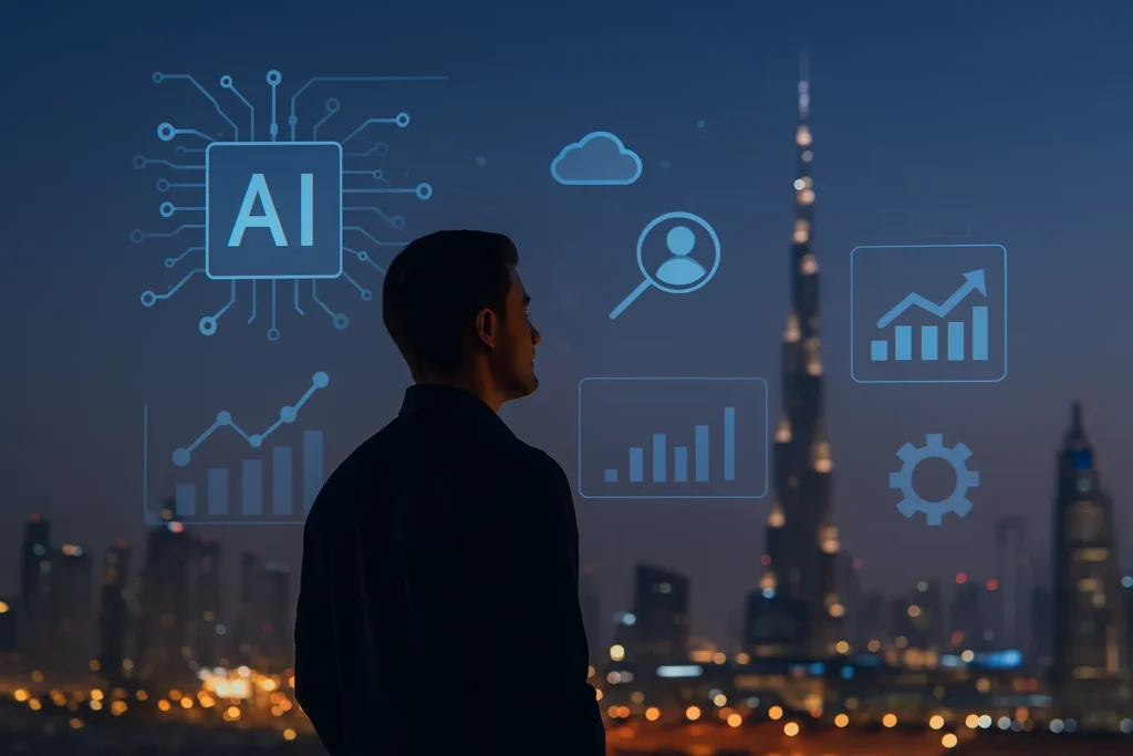 AI in Performance Marketing for Small Business: 7 Powerful Strategies to Boost Your Success in Dubai Future-ready Dubai entrepreneur using AI to succeed