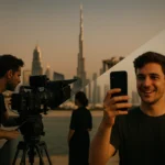 Cinematic ad production vs. viral video creation with Dubai skyline in 2025